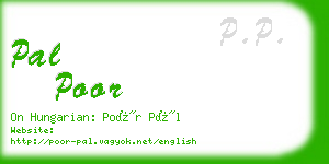 pal poor business card